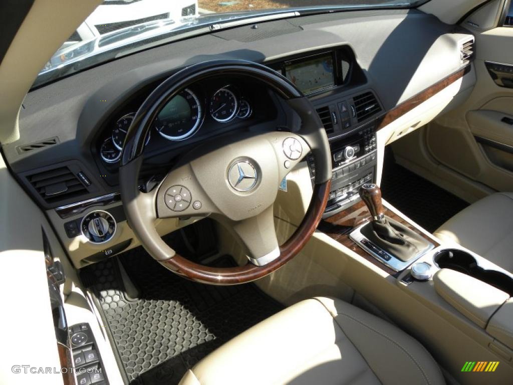 Almond/Mocha Interior 2011 Mercedes-Benz E 350 Cabriolet Photo #45502063