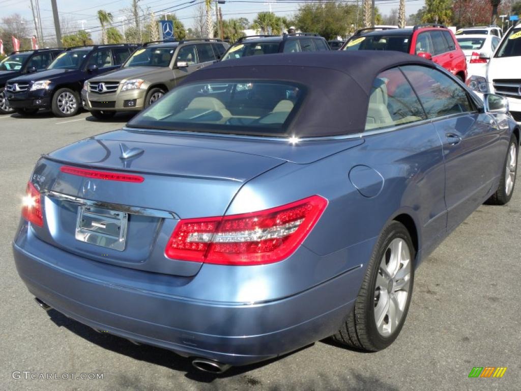Quartz Blue Metallic 2011 Mercedes-Benz E 350 Cabriolet Exterior Photo #45502125