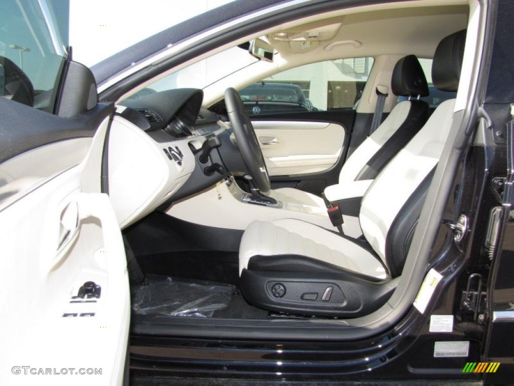 Cornsilk Beige/Black Interior 2011 Volkswagen CC Sport Photo #45502787