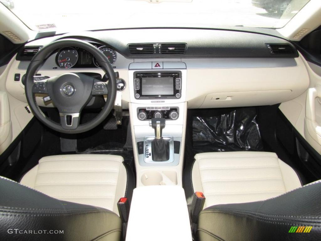 2011 Volkswagen CC Sport Cornsilk Beige/Black Dashboard Photo #45502803
