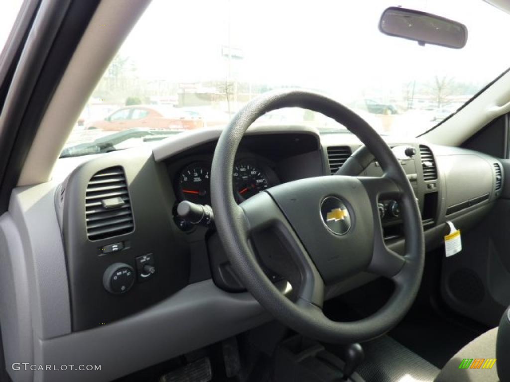 2011 Silverado 1500 Regular Cab 4x4 - Taupe Gray Metallic / Dark Titanium photo #13