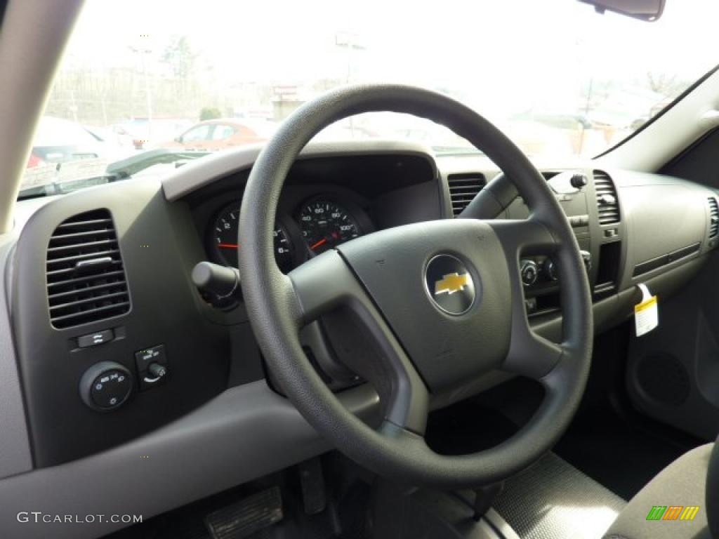 2011 Silverado 1500 Regular Cab 4x4 - Sheer Silver Metallic / Dark Titanium photo #13