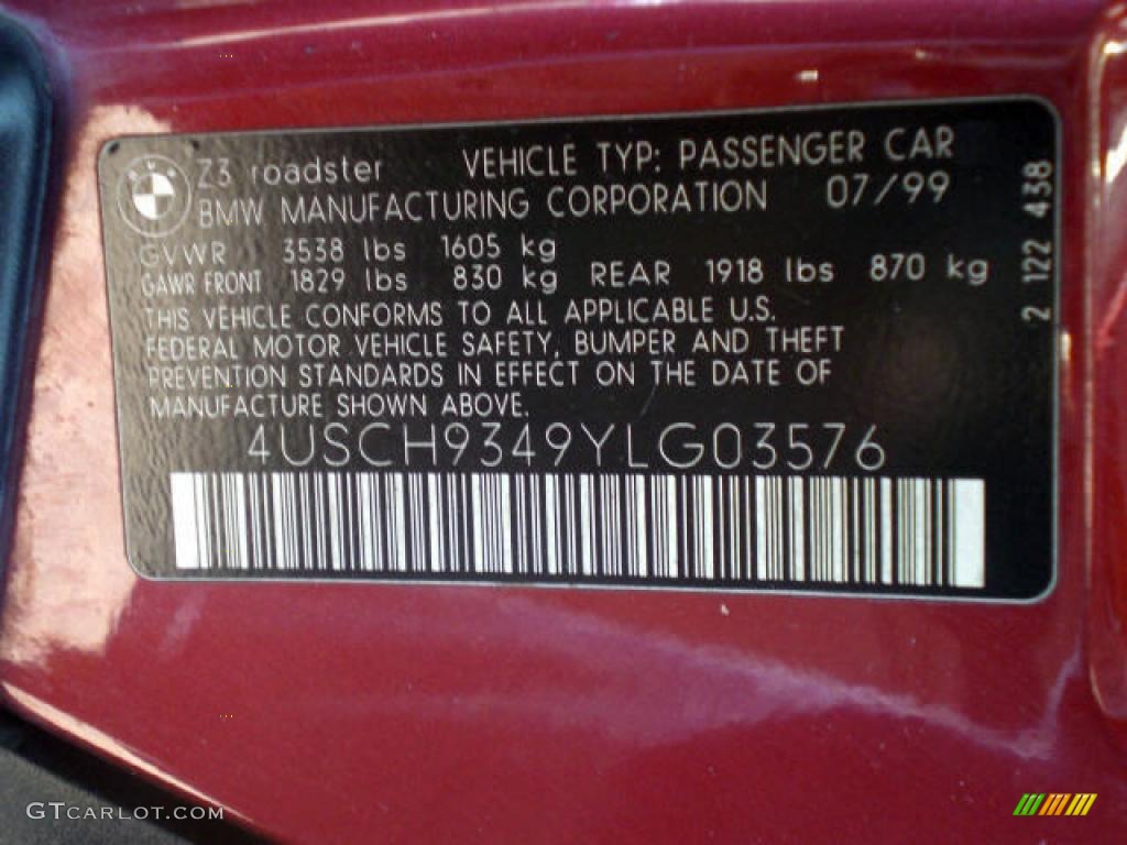 2000 Z3 2.3 Roadster - Siena Red Metallic / Beige photo #11