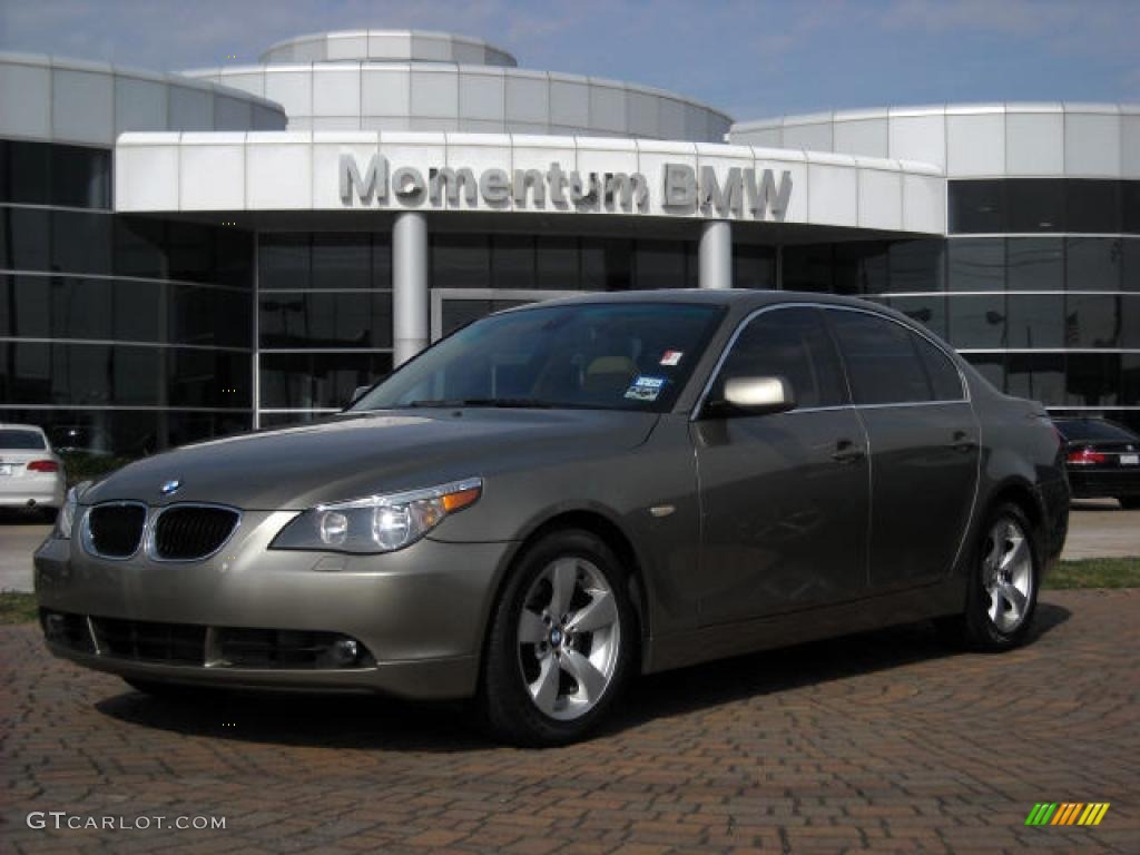 2006 5 Series 525i Sedan - Olivin Green Metallic / Beige Dakota Leather photo #1