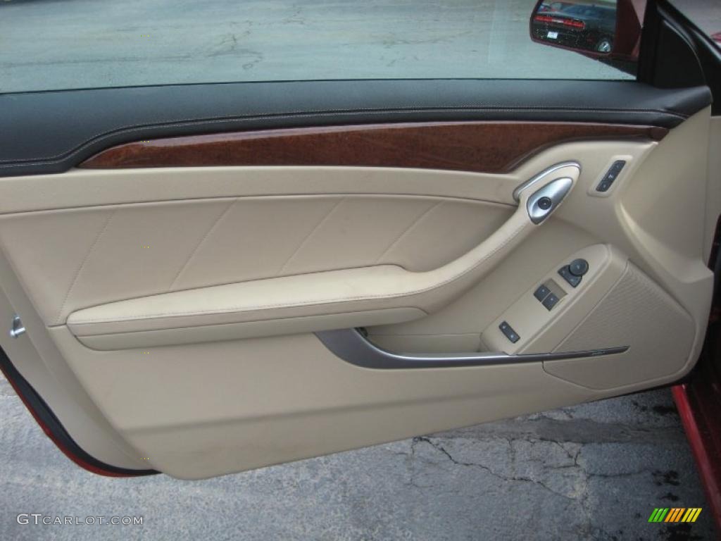 2011 Cadillac CTS Coupe Cashmere/Cocoa Door Panel Photo #45507435