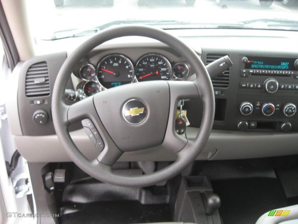 2011 Chevrolet Silverado 3500HD Extended Cab 4x4 Chassis Dark Titanium Steering Wheel Photo #45507787