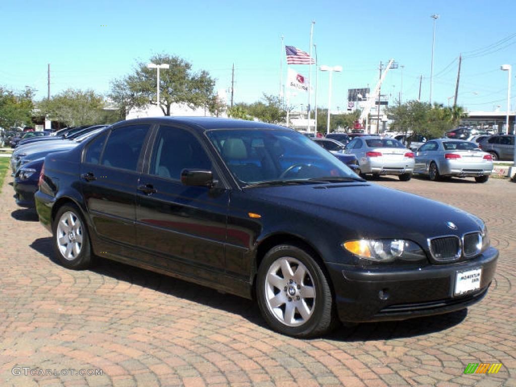 2003 3 Series 325i Sedan - Jet Black / Grey photo #2