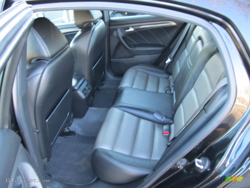 Ebony/Silver Interior 2008 Acura TL 3.5 Type-S Photo #45508751