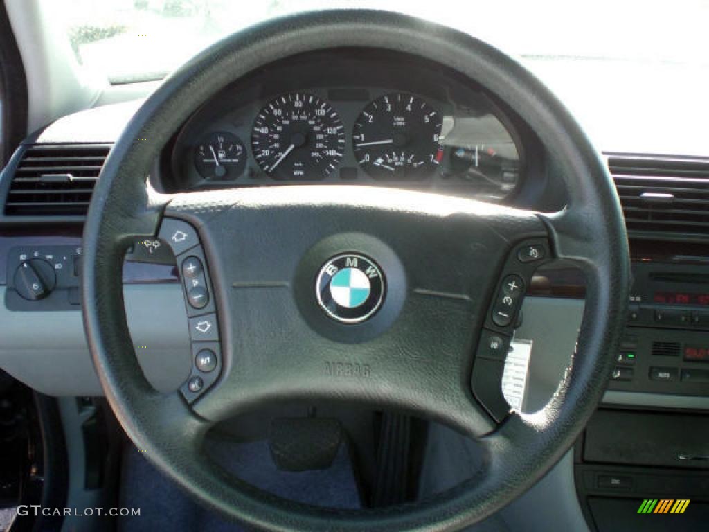 2003 3 Series 325i Sedan - Jet Black / Grey photo #15