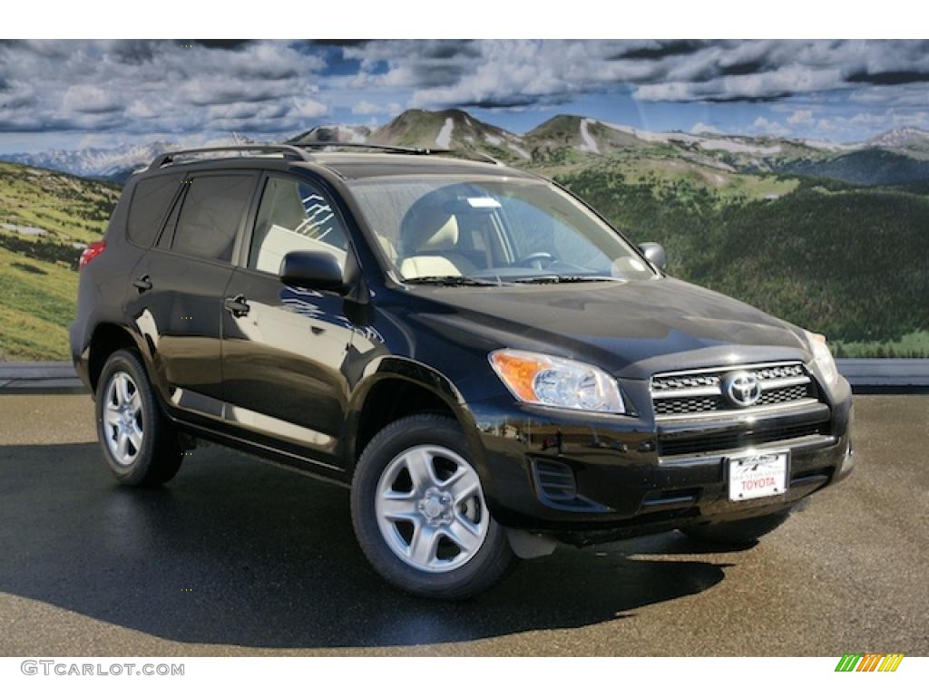 2011 RAV4 I4 4WD - Black / Sand Beige photo #1