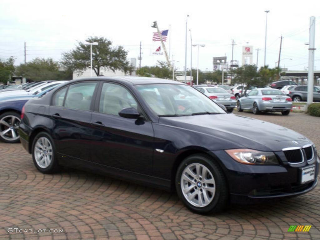 2007 3 Series 328i Sedan - Monaco Blue Metallic / Cream Beige photo #2