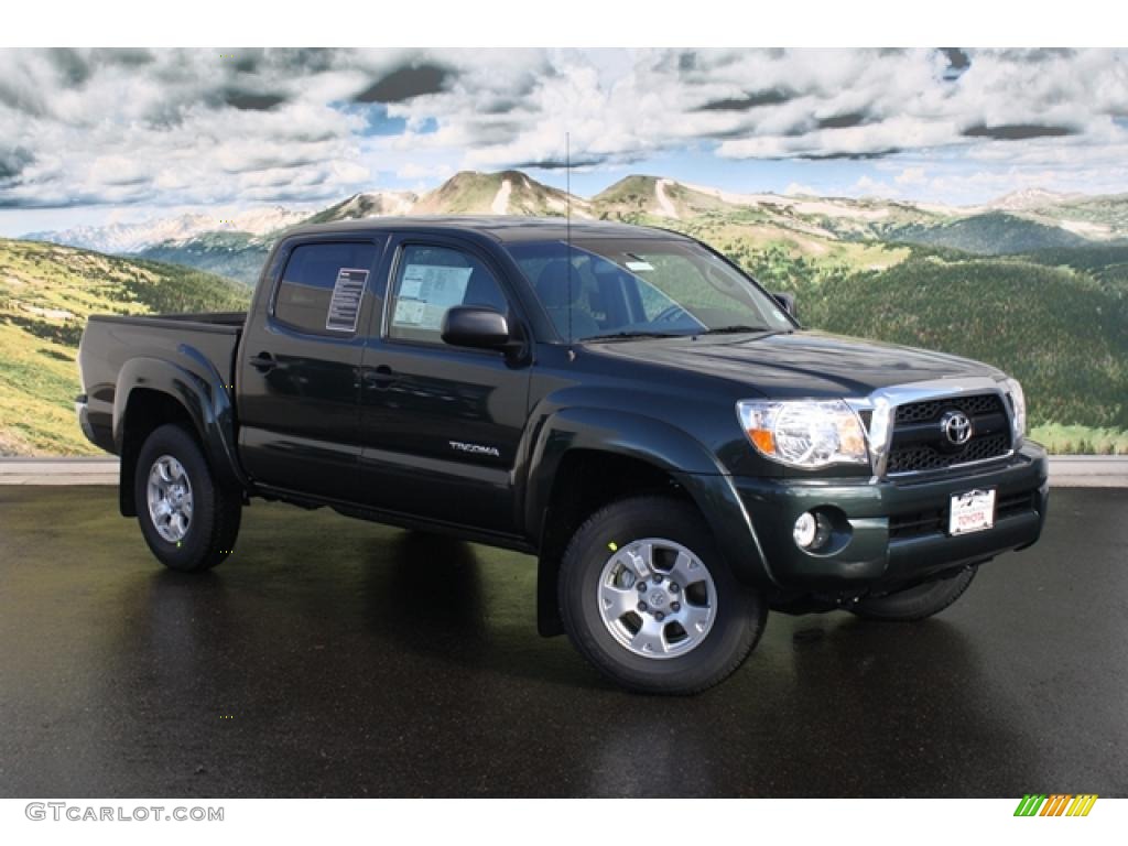 Timberland Green Mica 2011 Toyota Tacoma V6 SR5 Double Cab 4x4 Exterior Photo #45511531