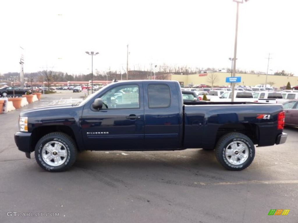 Imperial Blue Metallic 2011 Chevrolet Silverado 1500 LT Extended Cab 4x4 Exterior Photo #45513024