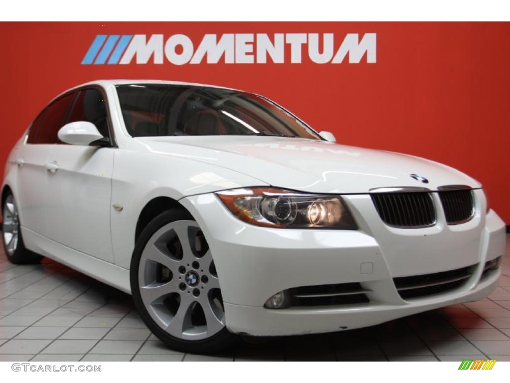 2008 3 Series 335i Sedan - Alpine White / Beige photo #1