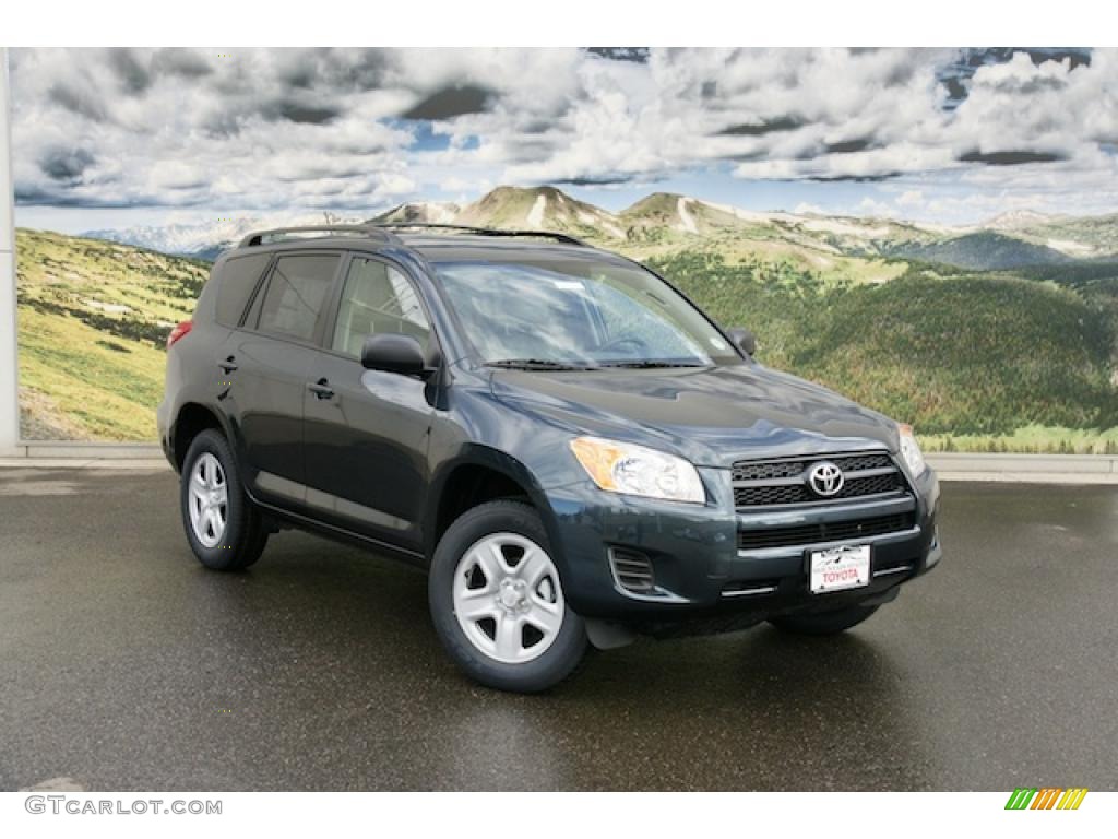 2011 RAV4 I4 4WD - Black Forest Metallic / Ash photo #1