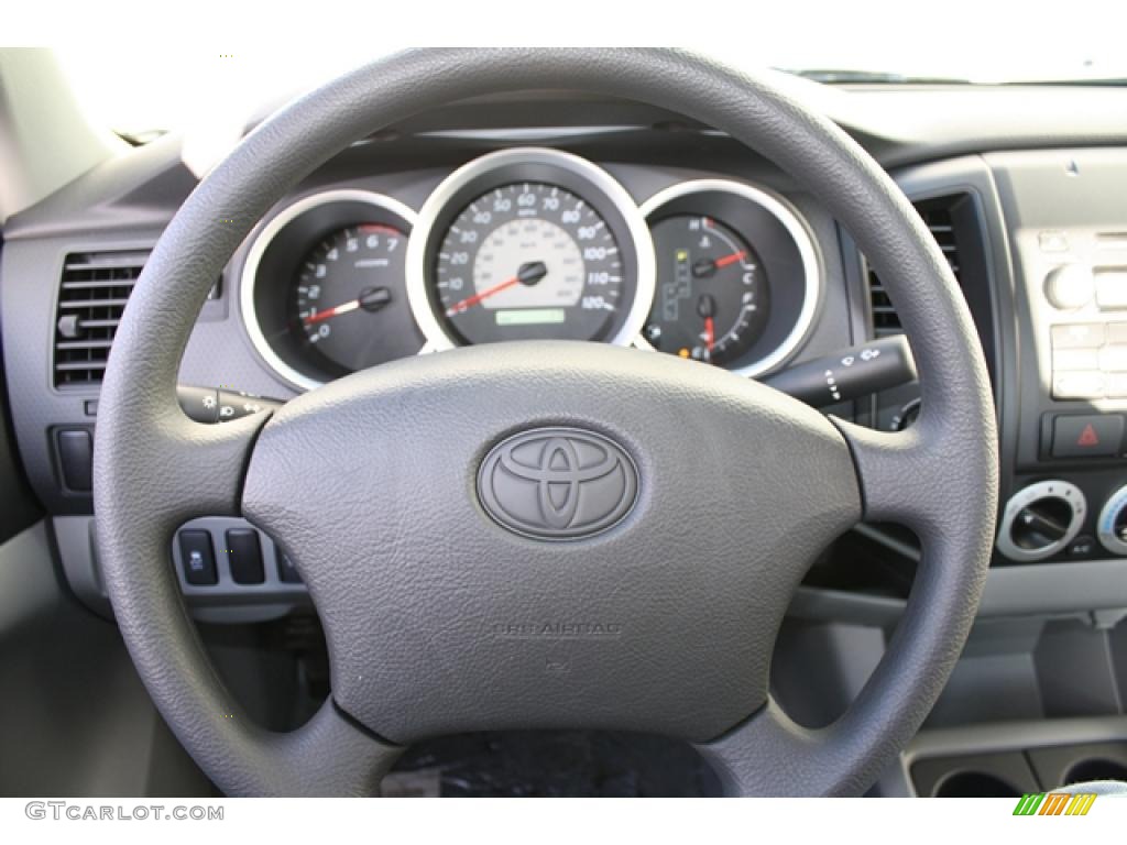 2011 Toyota Tacoma Regular Cab 4x4 Graphite Gray Steering Wheel Photo #45513804