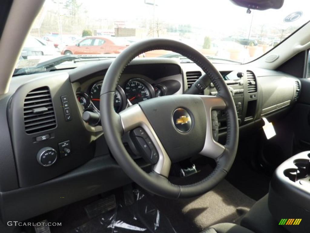 2011 Silverado 1500 LT Extended Cab 4x4 - Blue Granite Metallic / Ebony photo #13