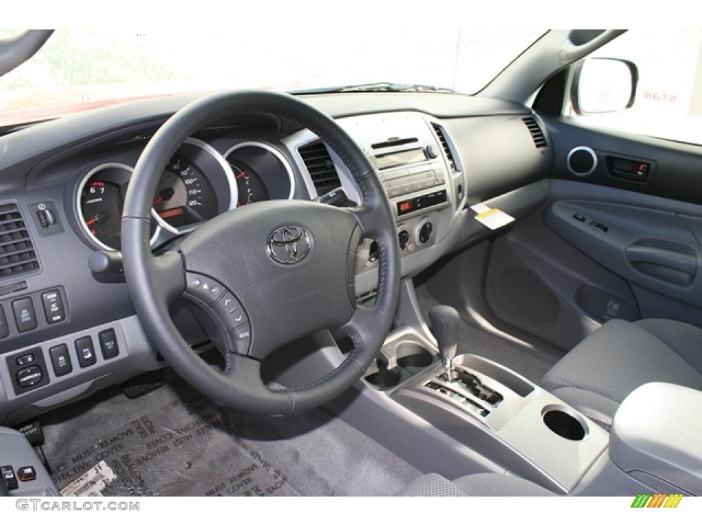 Graphite Gray Interior 2011 Toyota Tacoma V6 TRD Access Cab 4x4 Photo #45514220