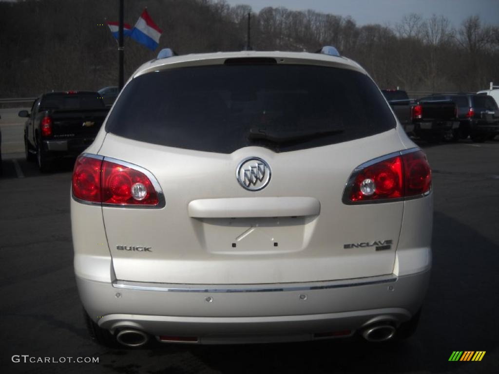 2011 Enclave CXL AWD - White Diamond Tricoat / Cashmere/Cocoa photo #12