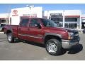 2003 Dark Carmine Red Metallic Chevrolet Silverado 1500 LS Crew Cab 4x4  photo #1