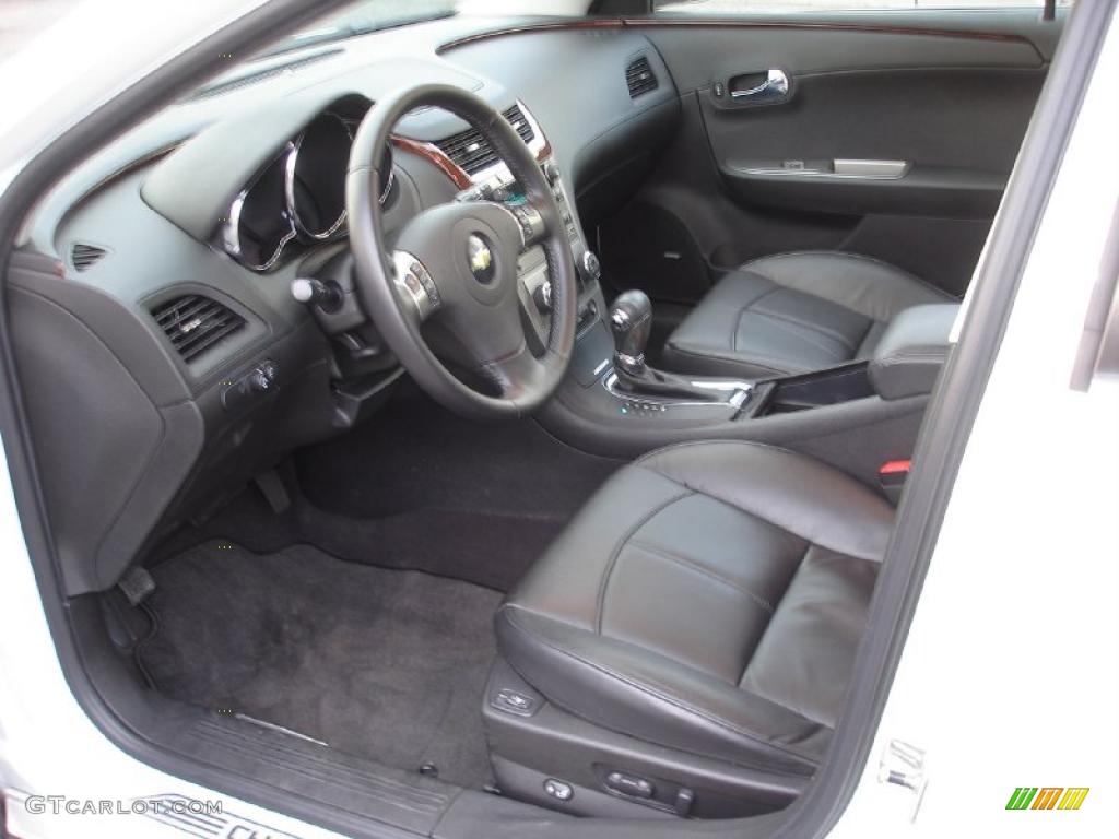 Ebony Interior 2010 Chevrolet Malibu LTZ Sedan Photo #45521416