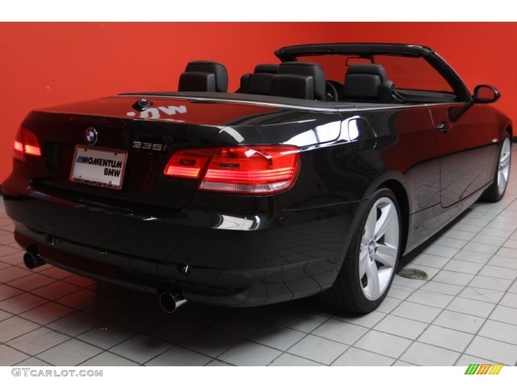 2009 3 Series 335i Convertible - Black Sapphire Metallic / Black Dakota Leather photo #3