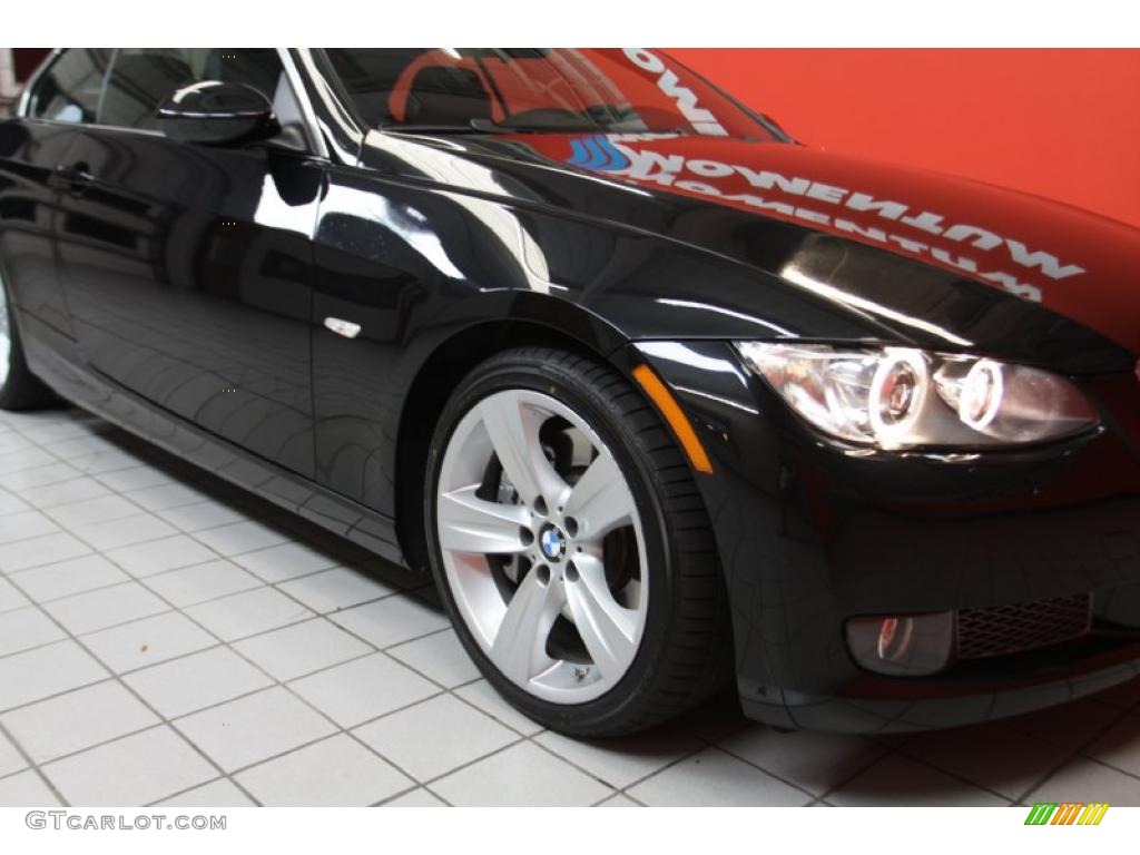 2009 3 Series 335i Convertible - Black Sapphire Metallic / Black Dakota Leather photo #15