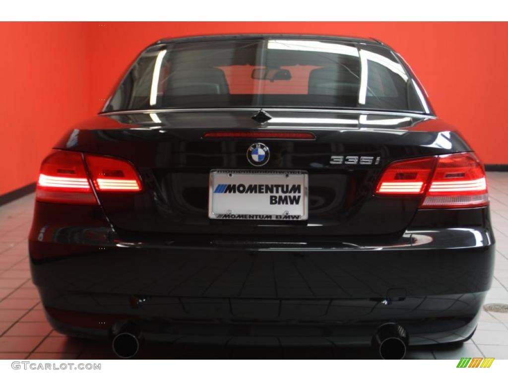 2009 3 Series 335i Convertible - Black Sapphire Metallic / Black Dakota Leather photo #19