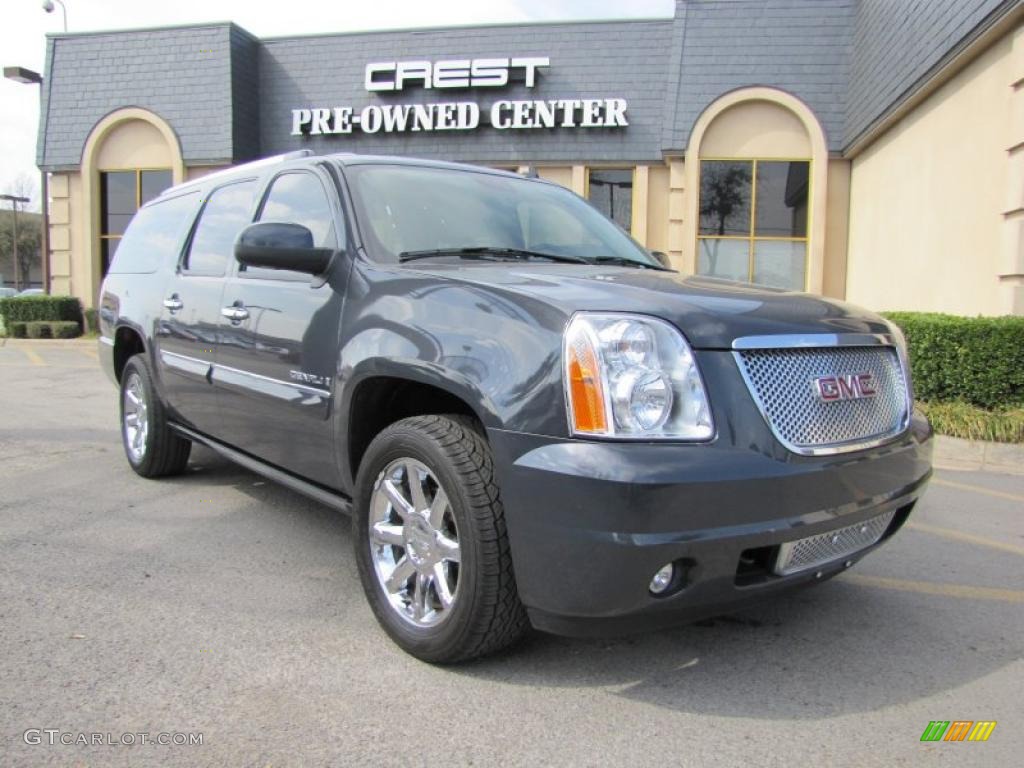 2008 Yukon XL Denali AWD - Dark Slate Metallic / Light Tan photo #1