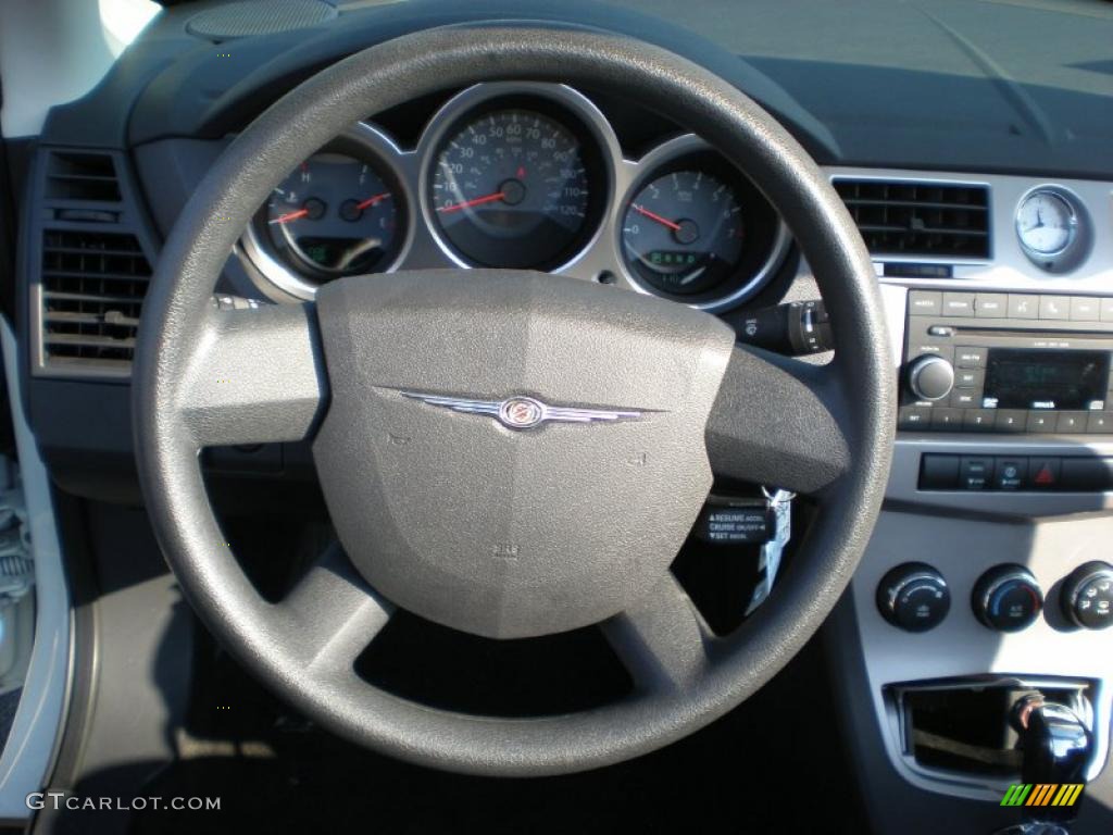 2010 Chrysler Sebring Touring Convertible Dark Slate Gray Steering Wheel Photo #45525108