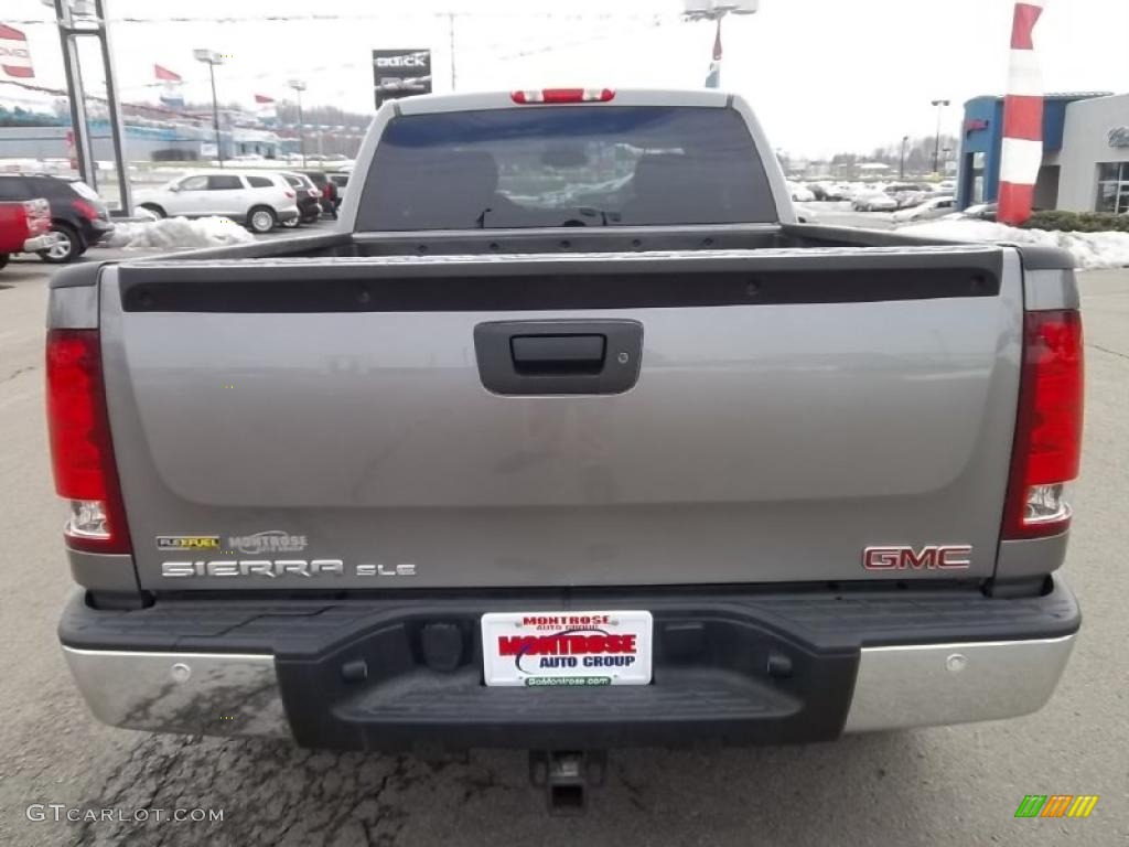 2009 Sierra 1500 SLE Extended Cab 4x4 - Stealth Gray Metallic / Ebony photo #6