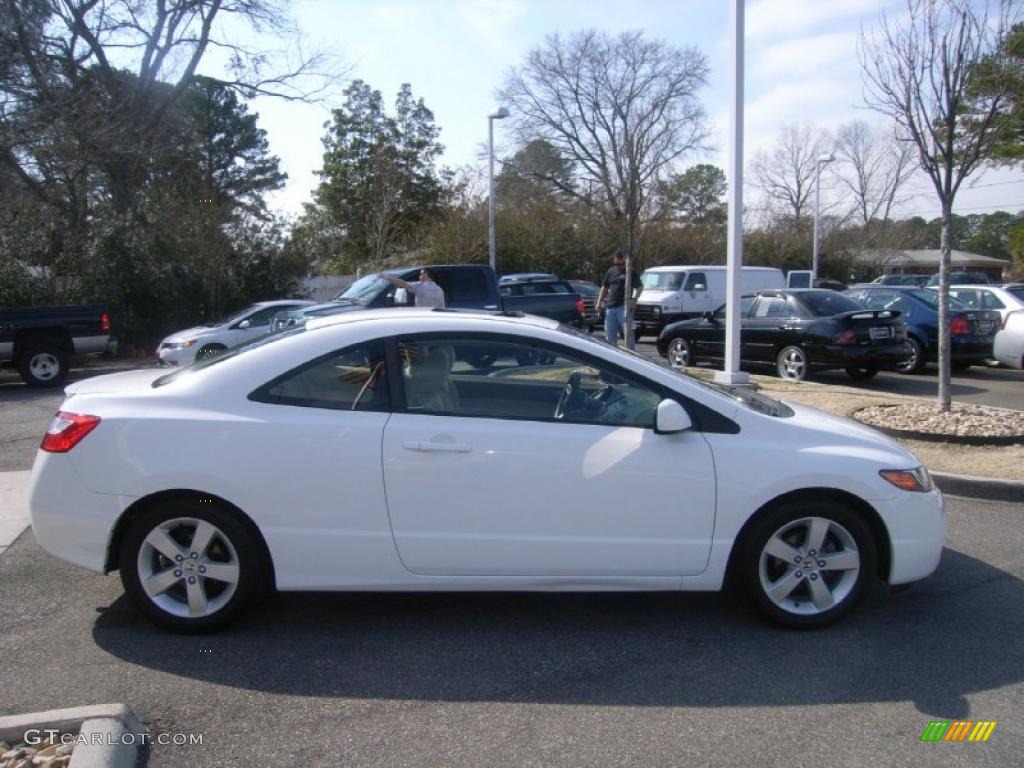 2006 Civic EX Coupe - Taffeta White / Ivory photo #6