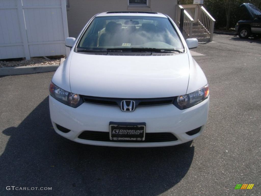 2006 Civic EX Coupe - Taffeta White / Ivory photo #8