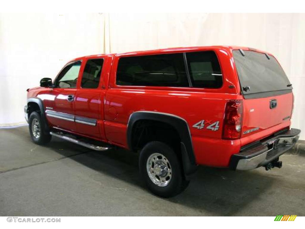 2003 Silverado 2500HD LS Extended Cab 4x4 - Victory Red / Dark Charcoal photo #21