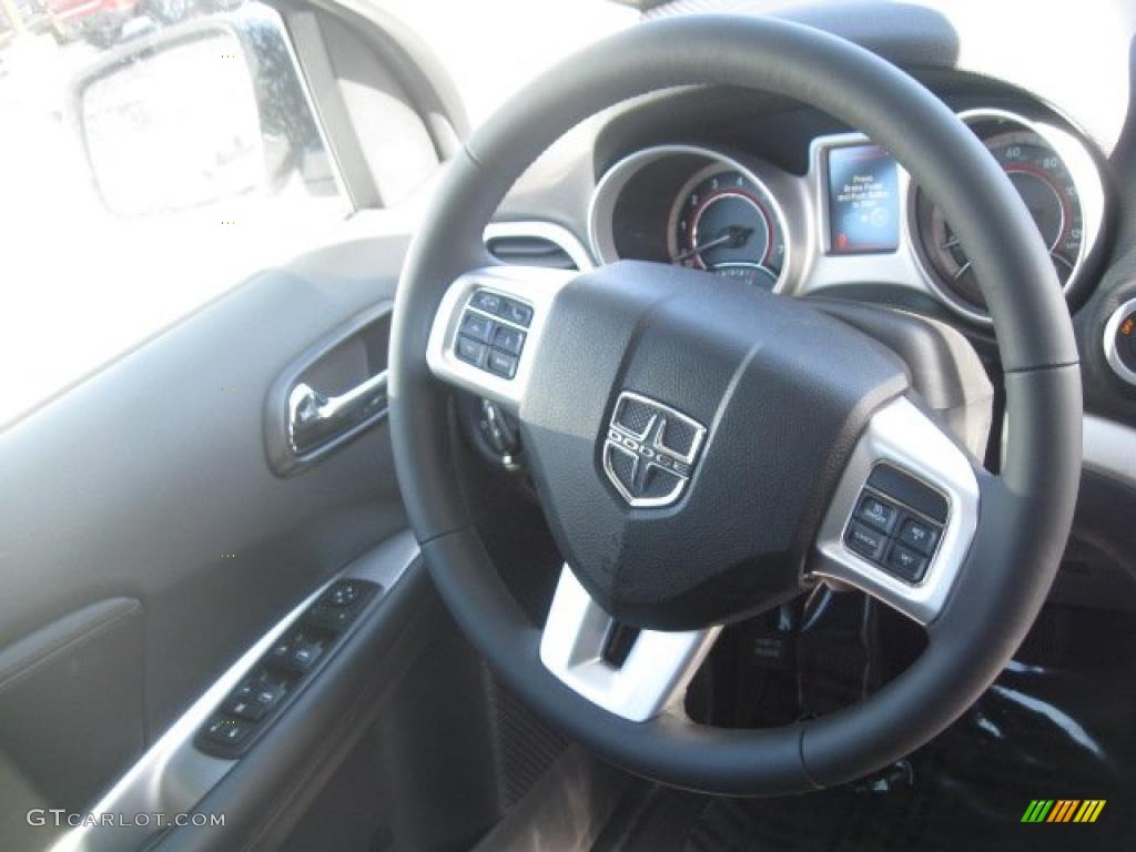 2011 Dodge Journey Crew Black Steering Wheel Photo #45532284