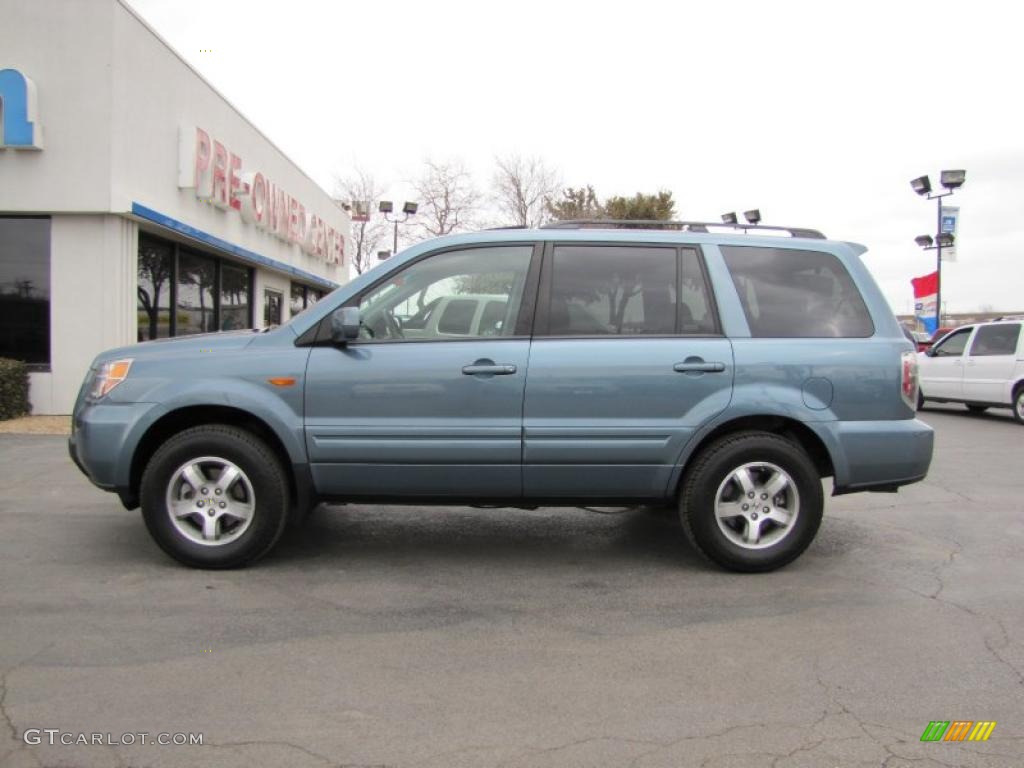 2007 Pilot EX-L - Steel Blue Metallic / Gray photo #4