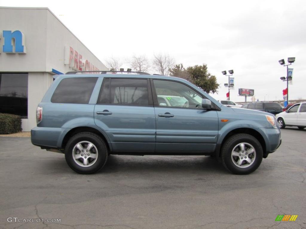 2007 Pilot EX-L - Steel Blue Metallic / Gray photo #7