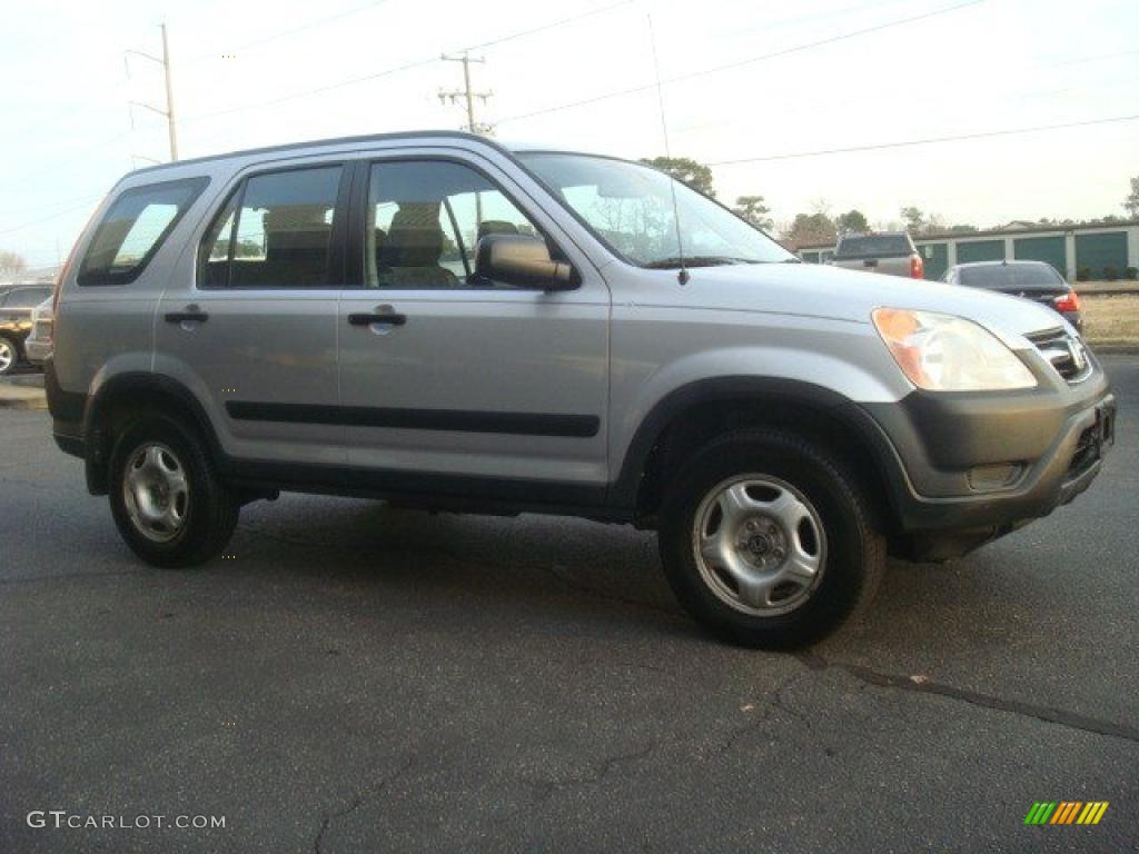 2002 CR-V LX - Satin Silver Metallic / Black photo #2