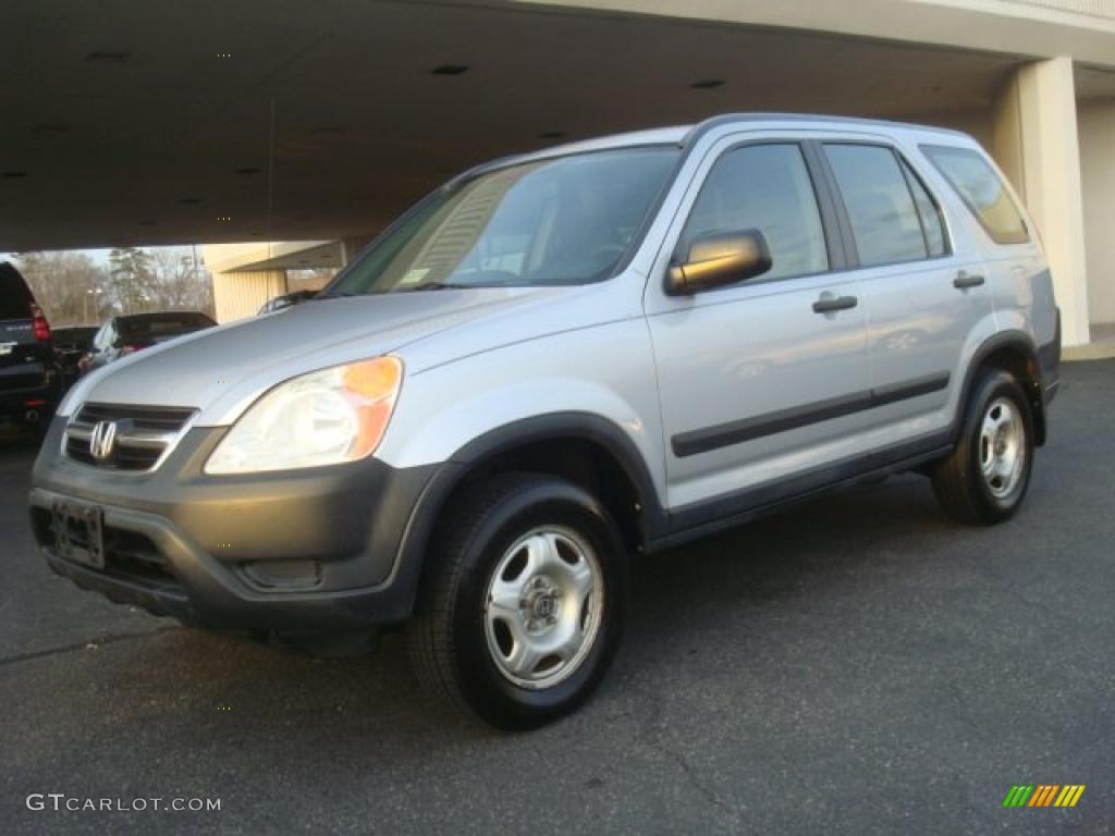 2002 CR-V LX - Satin Silver Metallic / Black photo #8