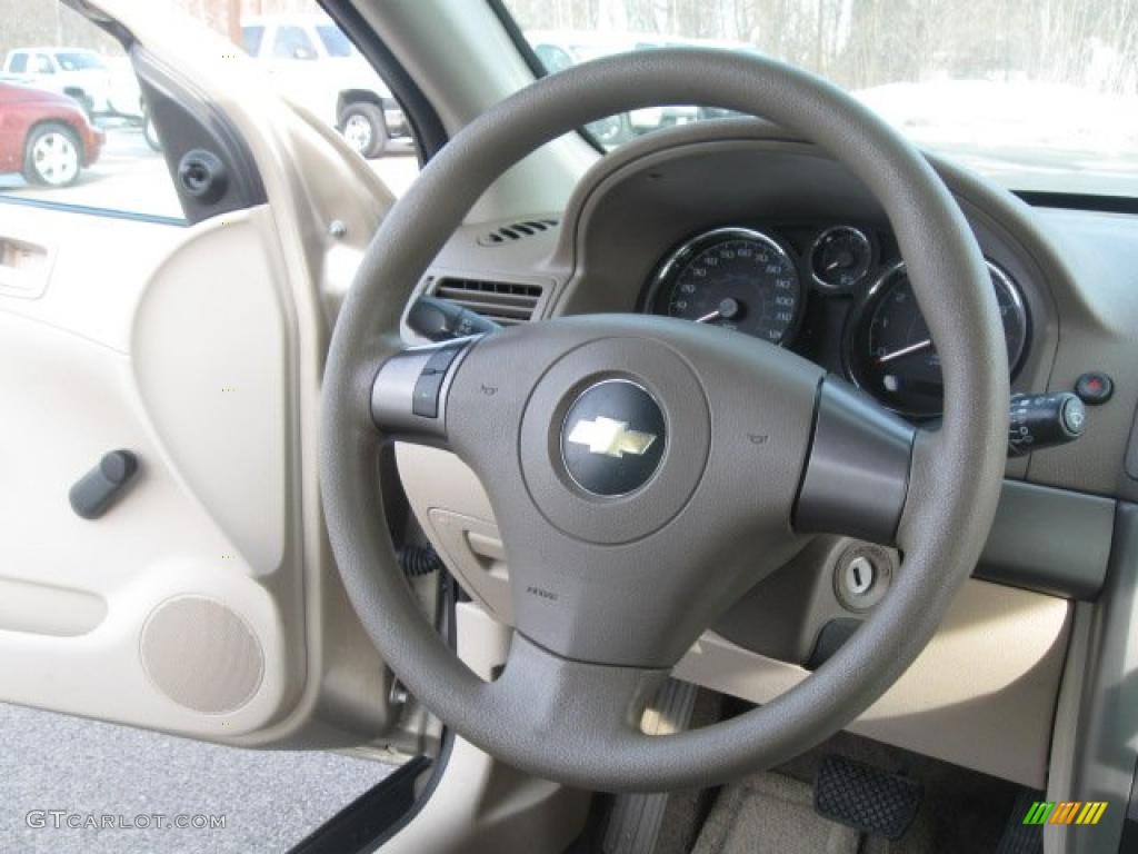 2007 Chevrolet Cobalt LS Sedan Neutral Beige Steering Wheel Photo #45534221
