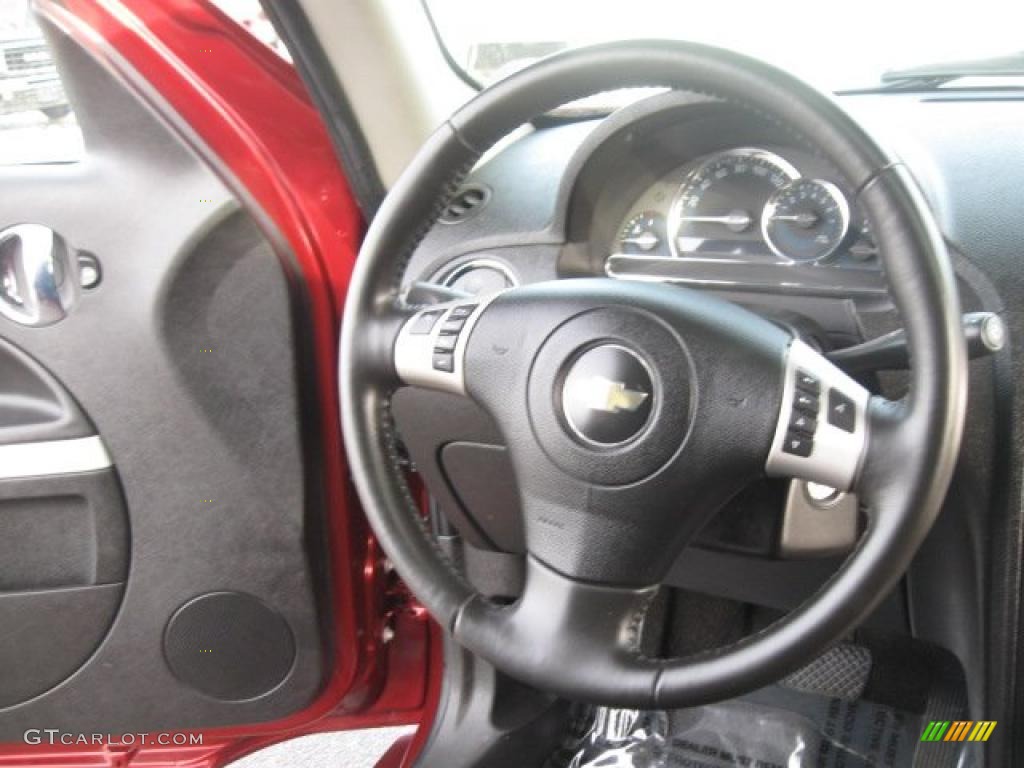2008 Chevrolet HHR LT Ebony Black Steering Wheel Photo #45534929