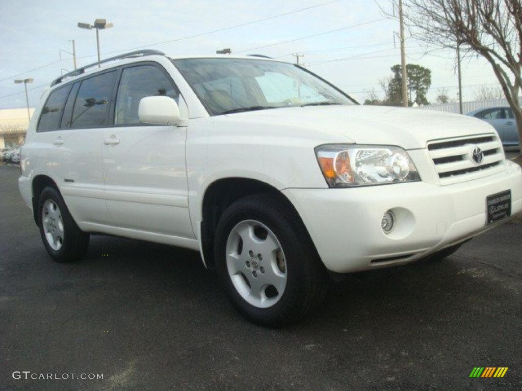 2007 Highlander Limited 4WD - Super White / Ivory Beige photo #1