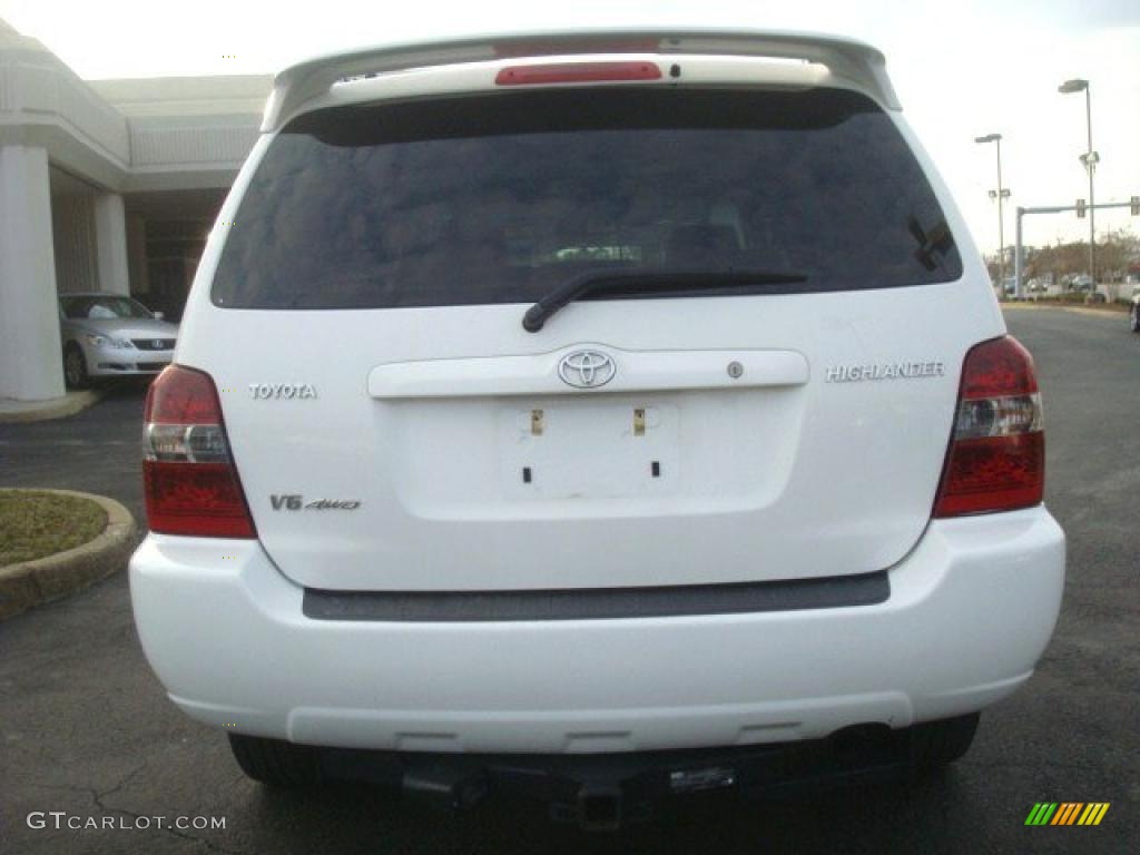 2007 Highlander Limited 4WD - Super White / Ivory Beige photo #3