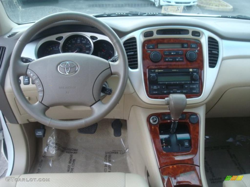 2007 Highlander Limited 4WD - Super White / Ivory Beige photo #13