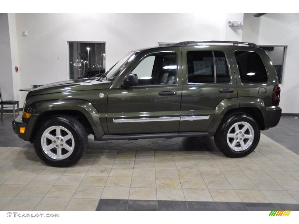 2007 Liberty Limited 4x4 - Jeep Green Metallic / Medium Slate Gray photo #1