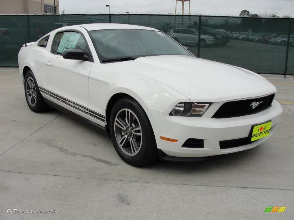2011 Mustang V6 Premium Coupe - Performance White / Stone photo #1