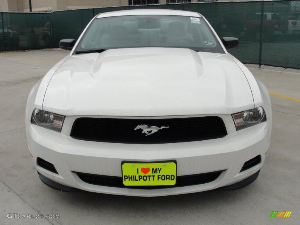 2011 Mustang V6 Premium Coupe - Performance White / Stone photo #8
