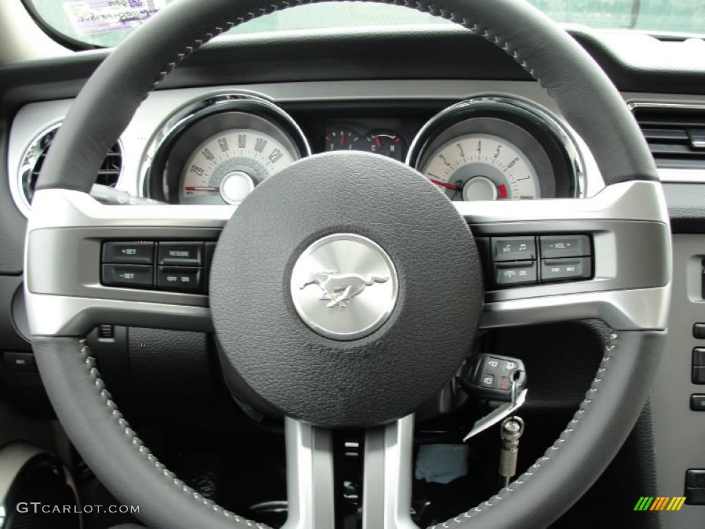 2011 Mustang V6 Premium Coupe - Performance White / Stone photo #33