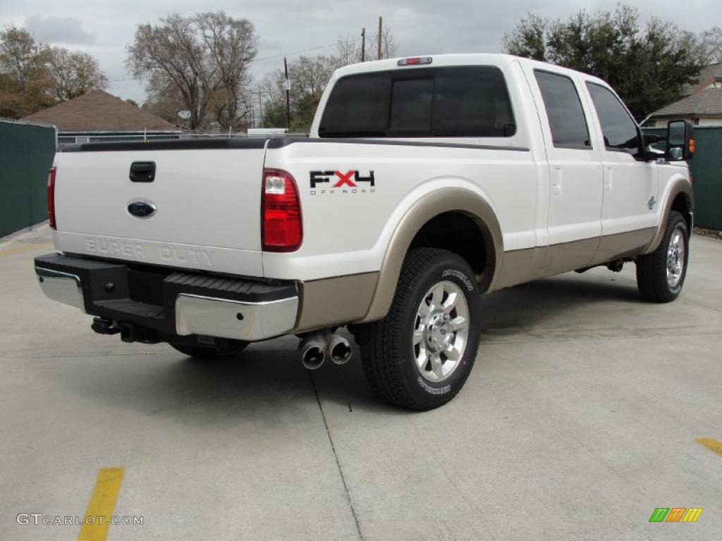 White Platinum Metallic Tri-Coat 2011 Ford F250 Super Duty Lariat Crew Cab 4x4 Exterior Photo #45536483