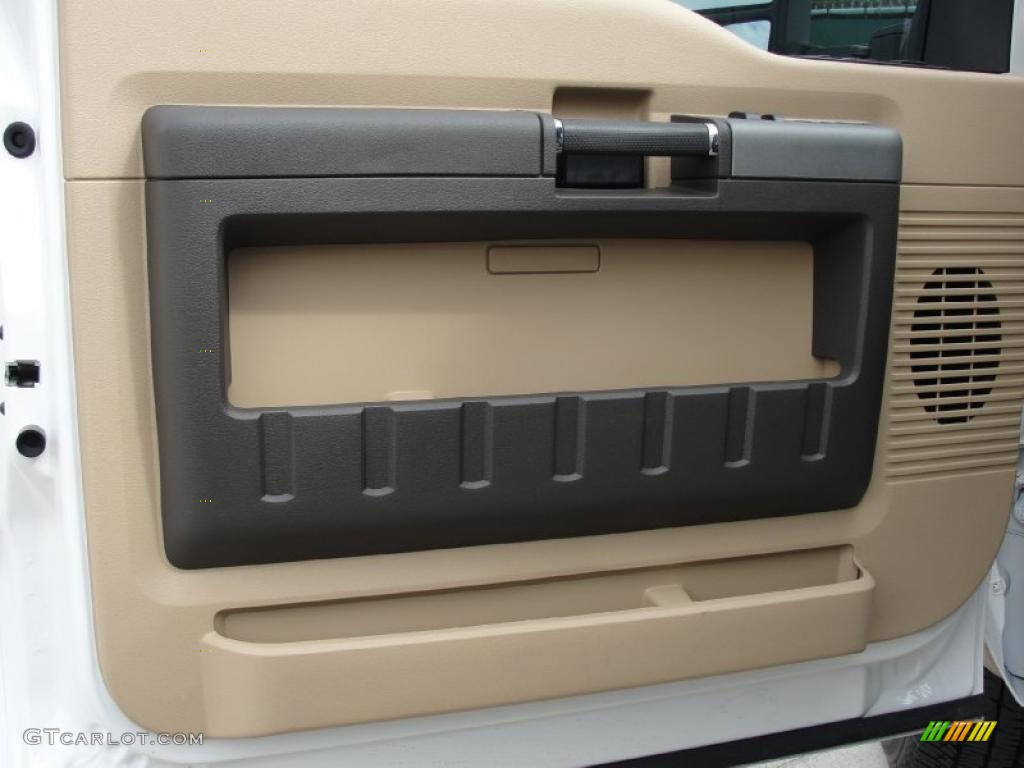 2011 Ford F250 Super Duty Lariat Crew Cab 4x4 Adobe Beige Door Panel Photo #45536857